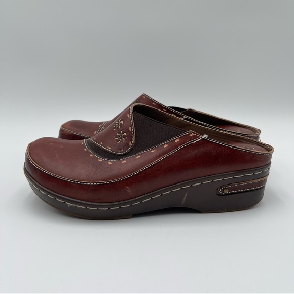 L'Artiste Spring Step Chino Shoes Women's 40/ 9 Brown Wedge Mule Clogs - Picture 2 of 14